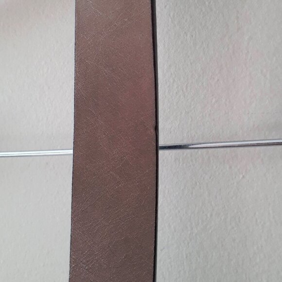 NWOT Zara taupe brown leather belt with silver hardware, 38.25" long - Picture 16 of 16
